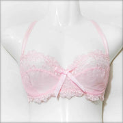 Sexy Bridal Bra - Underwired Pink Net Lace Non Padded Bra - Bras - diKHAWA Online Shopping in Pakistan