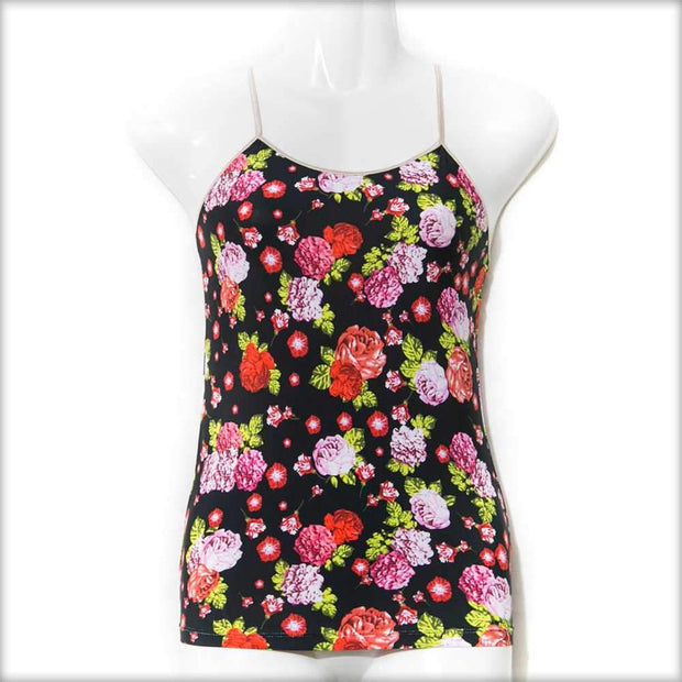 Pink & Red Rose Print Teen Age Camisole - Camisole - diKHAWA Online Shopping in Pakistan