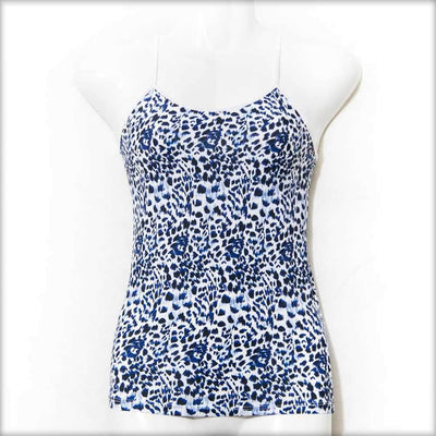 Blue & White Cheetah Print Teen Age Camisole - Camisole - diKHAWA Online Shopping in Pakistan