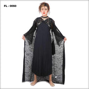 Black 2Pc Net Nighty Flourish  - FL-0060 - Nighty Sets - diKHAWA Online Shopping in Pakistan