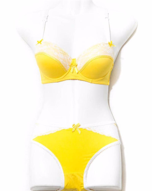 Yellow With White Net Underwired Double Padded Bra Panty Set - Online  Shopping in Pakistan - Online Shopping in Pakistan - NIGHTYnight
