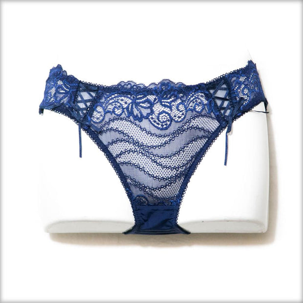 Bridal Royal Blue Lace Net Pantie - Panty - diKHAWA Online Shopping in Pakistan