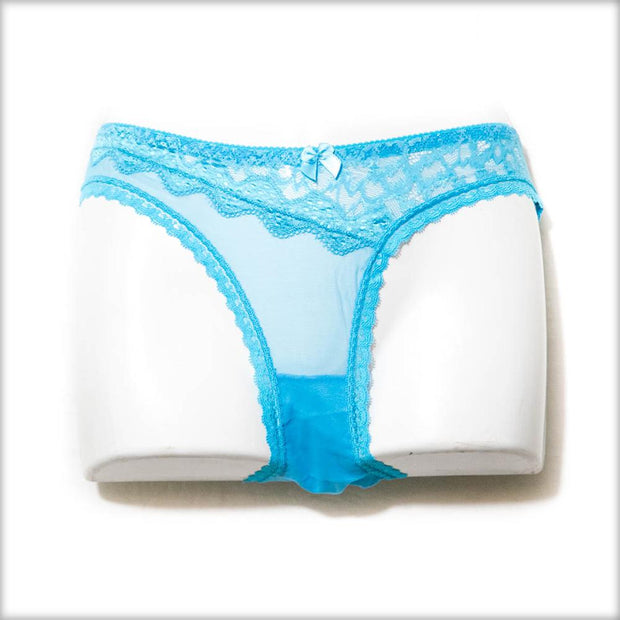 Sky Blue Women Sexy Net Lace Bikini Stripes Underwear Pantie - Panty - diKHAWA Online Shopping in Pakistan