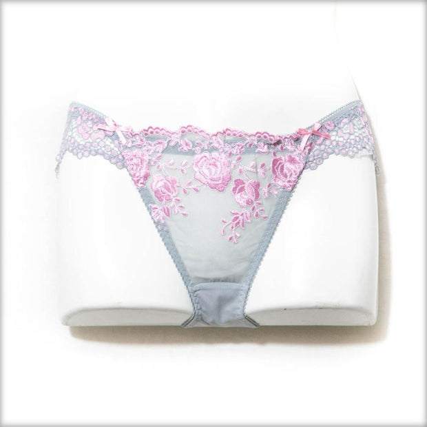 Grey Flower Printed Net Pantie - Panty - diKHAWA Online Shopping in Pakistan