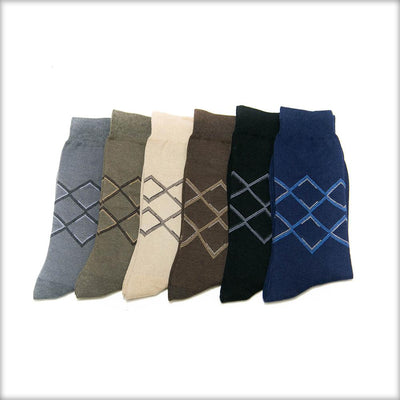 Socks For Men – Computerised Knitted Cotton Socks C – KL-14 – Pack Of 6 - Mens Socks - diKHAWA Online Shopping in Pakistan