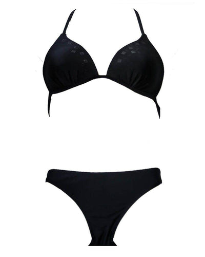 Sexy Black Single Padded Bikini Set - Fancy Bra Panty Set