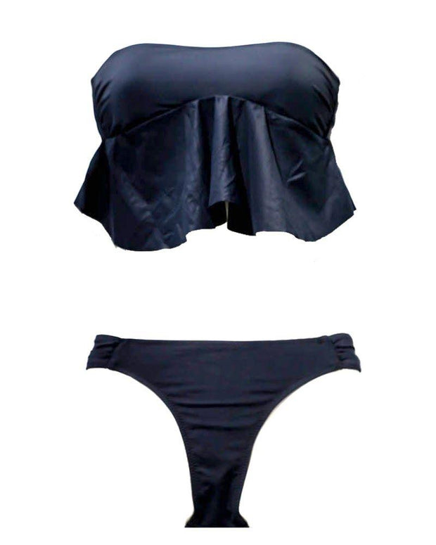 Stylish Newly Designed Black Bikini Set Single Padded - Fancy Bra Panty Set
