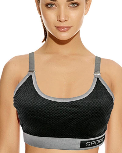 Black Wirefree Sports & Jim,Yoga Bra For Ladies -Girls Sports Bra - By Lubunie
