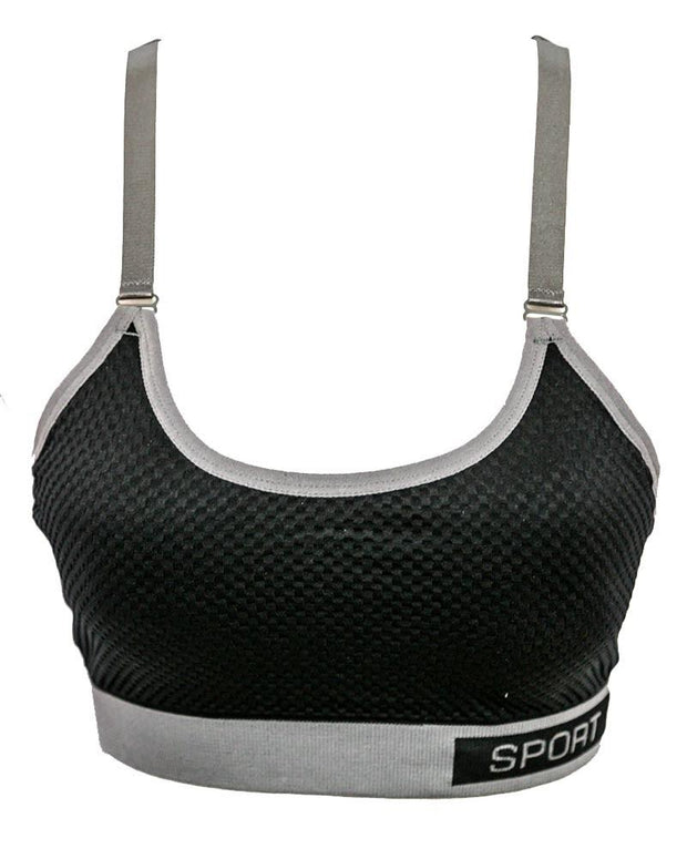 Black Wirefree Sports & Jim,Yoga Bra For Ladies -Girls Sports Bra - By Lubunie
