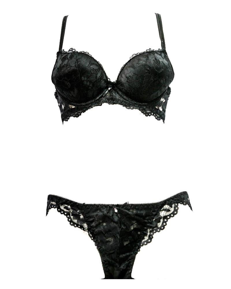 Royal Designed Black Bra , Single Padded - Under Wired Bra - By 902 ...