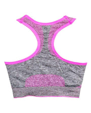 Pink Stripe 3279 Sports & Jim,Yoga Padded Wirefree Bra For Ladies -Girls Sports Bra - By Lubunie