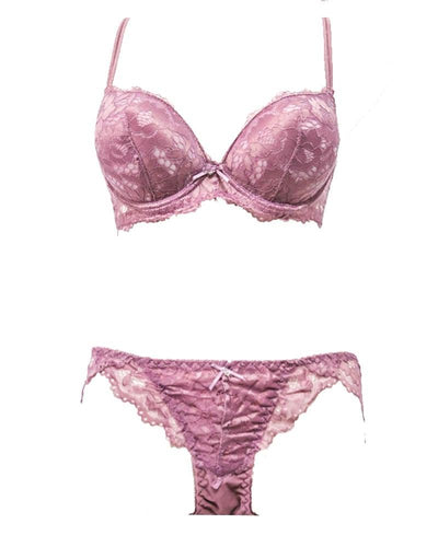 Royal Designed 8855 Purple Bra Panty Set , Single Padded - Under Wired Bra - By 902 MiMi