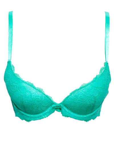 Daifuren 515 Sea Green Embroidered Design - Single Padded,Under Wired Bra