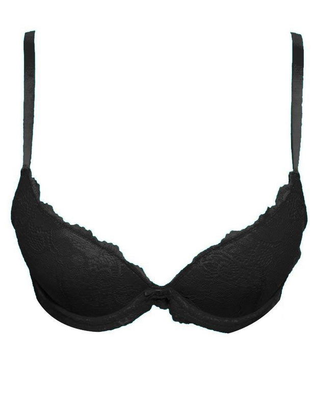 Daifuren 515 Black Embroidered Design - Single Padded,Under Wired Bra