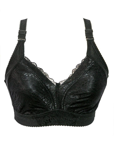 Net Thin Bra 1602 Pure Comfort Black- Non Padded,Non Wired - Sha Fen Ya