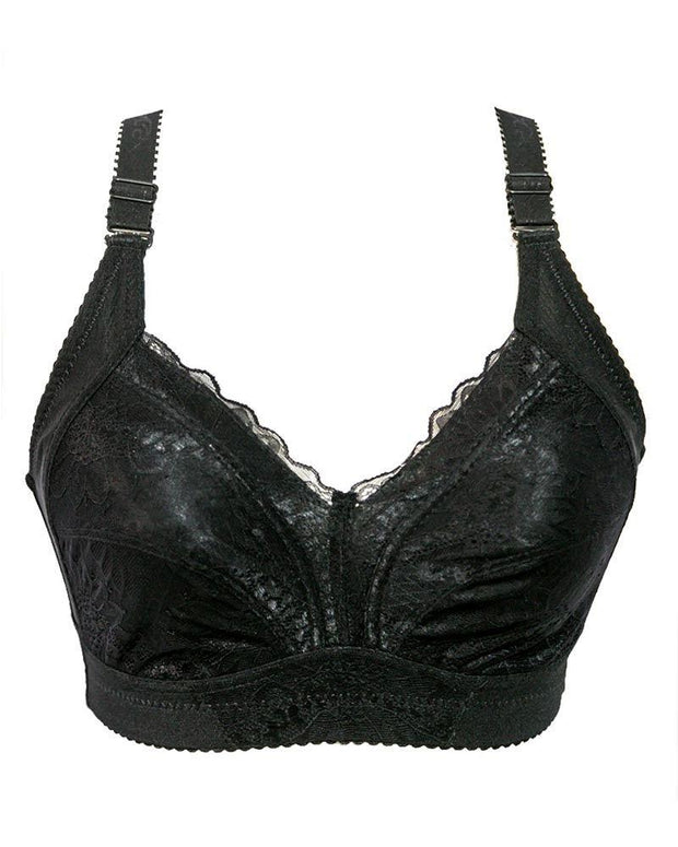 Net Thin Bra 1602 Pure Comfort Black- Non Padded,Non Wired - Sha Fen Ya