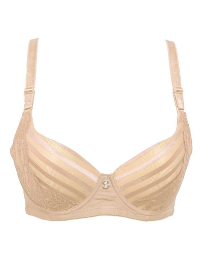 Stylish Bridal Collection Bra SH969 Skin - Single Padded,Under Wired Bra - By Sister Hood