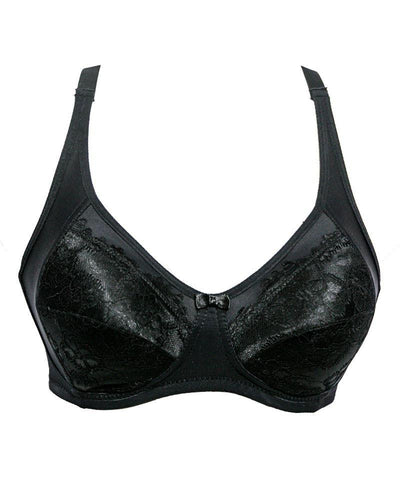 Soft Padded Comfort Net Bra SH2190 Black - Non Padded,Non Wired - By Sister Hood