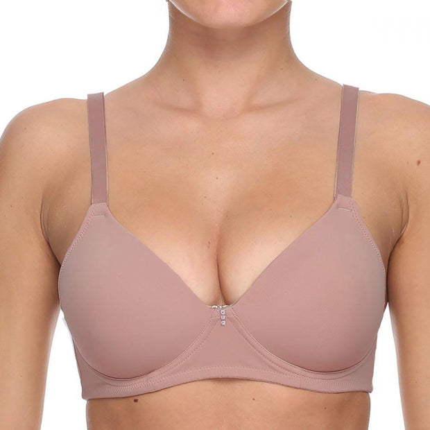 Stylish Foam Bra 8803 Pink - Single Padded,Under Wired Bra - By Runfeng