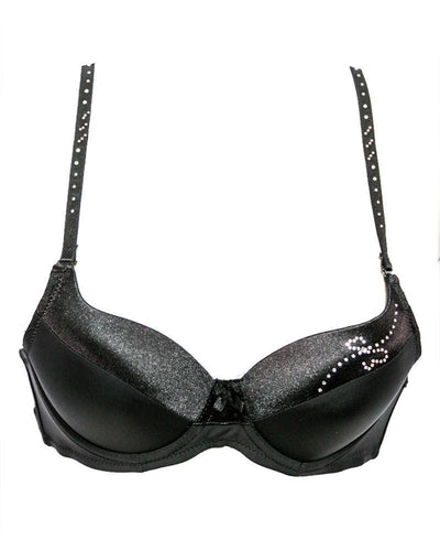Stylish Black SH631 Diamond Bra- Single Padded,Under Wired Bra - By Sister Hood