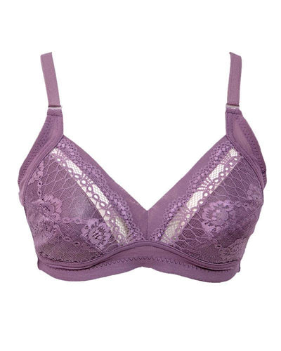Net Thin Bra 2803 Pure Comfort Purple- Non Padded,Non Wired - Sha Fen Ya