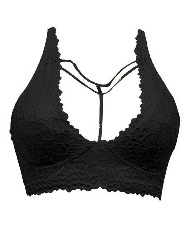 SEXY NET BRA 318 BLACK - SOFT PADDED NON WIRED - LUXE LINGERIE