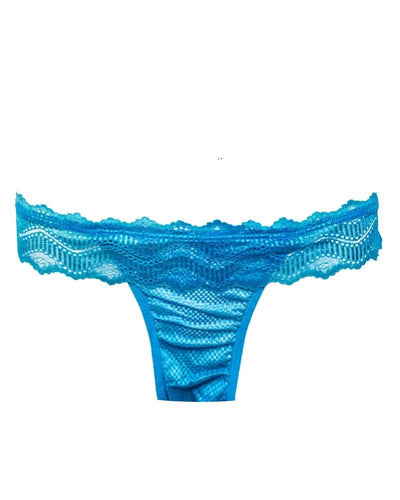 Bridal Sky Blue Net Lace Cotton Panty - By YZF