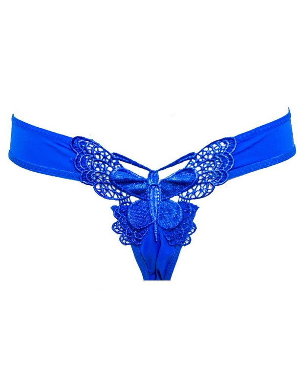 Blue Butterfly Net Lace Panty 6022 - Bikini Type Underwear