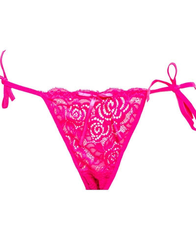 Sexy Flower Net Panty 1513 - Pink Bikini Type Underwear