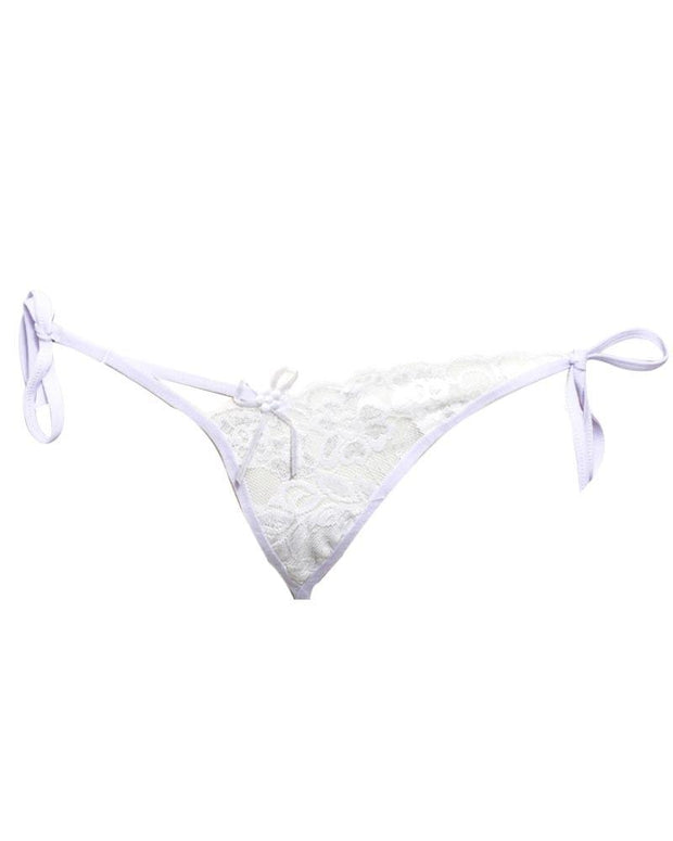 Fancy Rope Net Panty 8011 - White Bikini Type Underwear