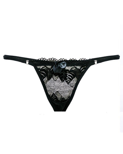 Sexy Leaf Net Panty 9616 - Black Bikini Type Underwear