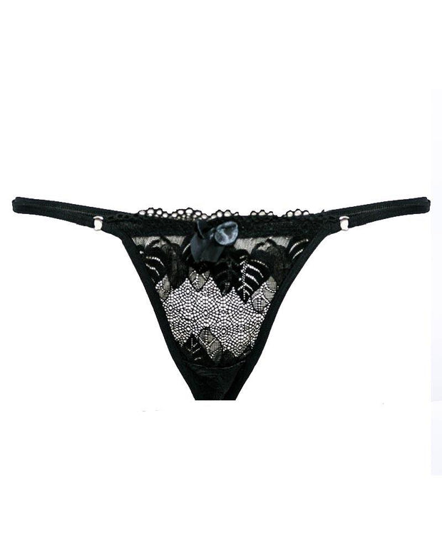 Sexy Leaf Net Panty 9616 - Black Bikini Type Underwear
