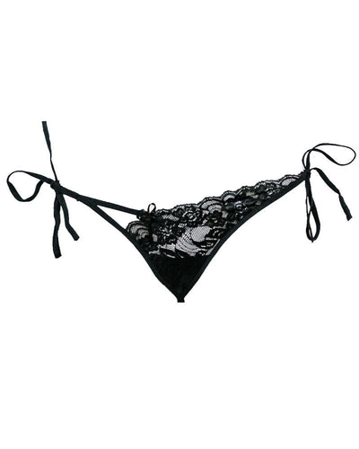 Fancy Rope Net Panty 8011 - Black Bikini Type Underwear