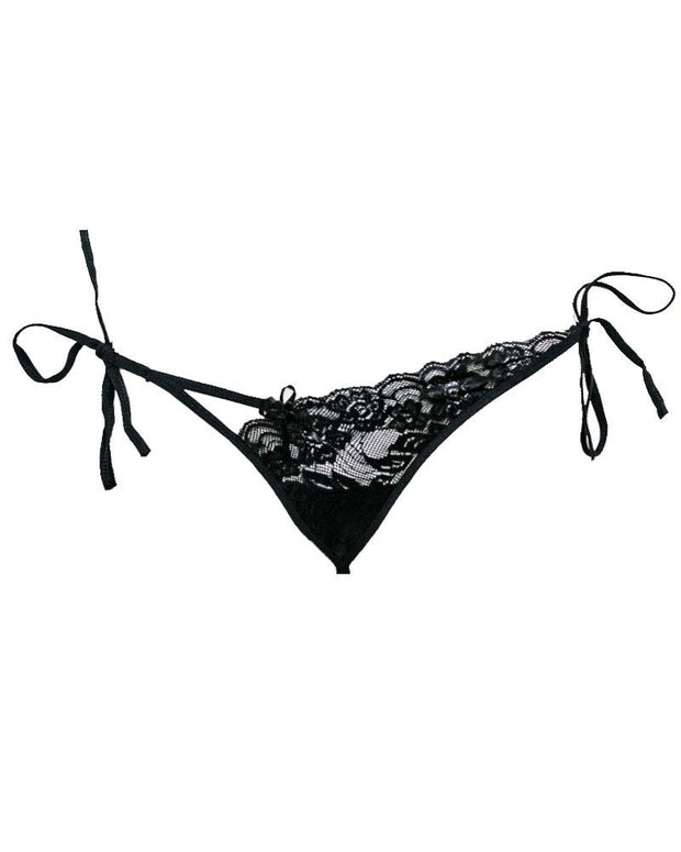 Fancy Rope Net Panty 8011 - Black Bikini Type Underwear