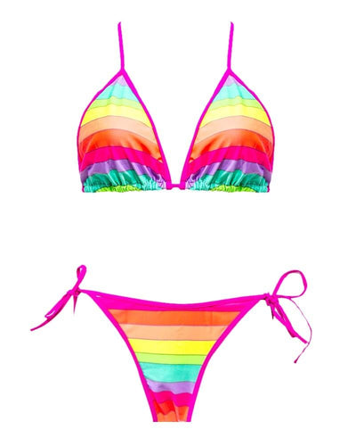 Branded Bikini Rainbow Printed - Sexy Beachwear - Thailand Brand
