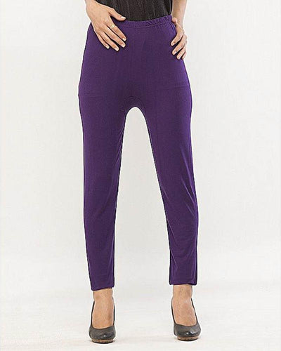 Plain Tights High Quality Fashion for Girls - ELS-8085-Purple