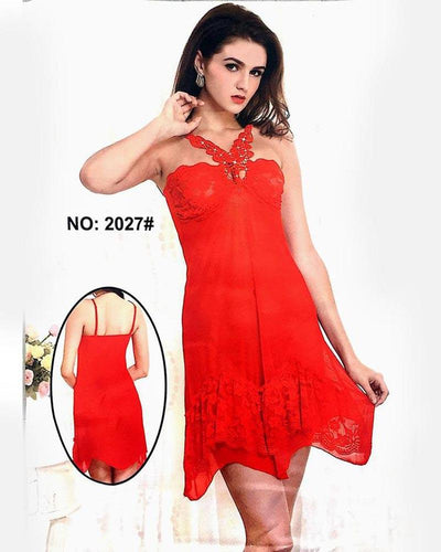 Butterfly Red Sexy Short Nighty - 2027