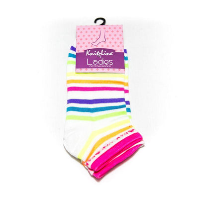 Ladies Colorful Ankle Socks - KL-22 - Ladies Socks - diKHAWA Online Shopping in Pakistan