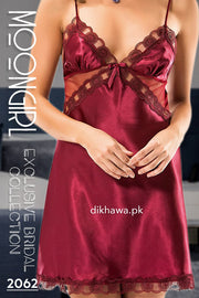 Moongirl - Exclusive Bridal 2Pc Short Nighty Wedding Honeymoon Nighty Set 2062 - Turkish Brand