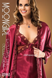 Moongirl - Exclusive Bridal 2Pc Short Nighty Wedding Honeymoon Nighty Set 2062 - Turkish Brand
