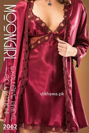 Moongirl - Exclusive Bridal 2Pc Short Nighty Wedding Honeymoon Nighty Set 2062 - Turkish Brand