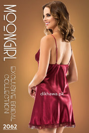 Moongirl - Exclusive Bridal 2Pc Short Nighty Wedding Honeymoon Nighty Set 2062 - Turkish Brand