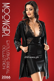 Moongirl - Exclusive Bridal 2Pc Short Nighty Wedding Honeymoon Nighty Set 2066 - Turkish Brand