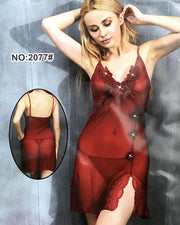 Women Sexy Lace Nighty Babydoll Sleepwear Nightwear Lingerie - 2077#