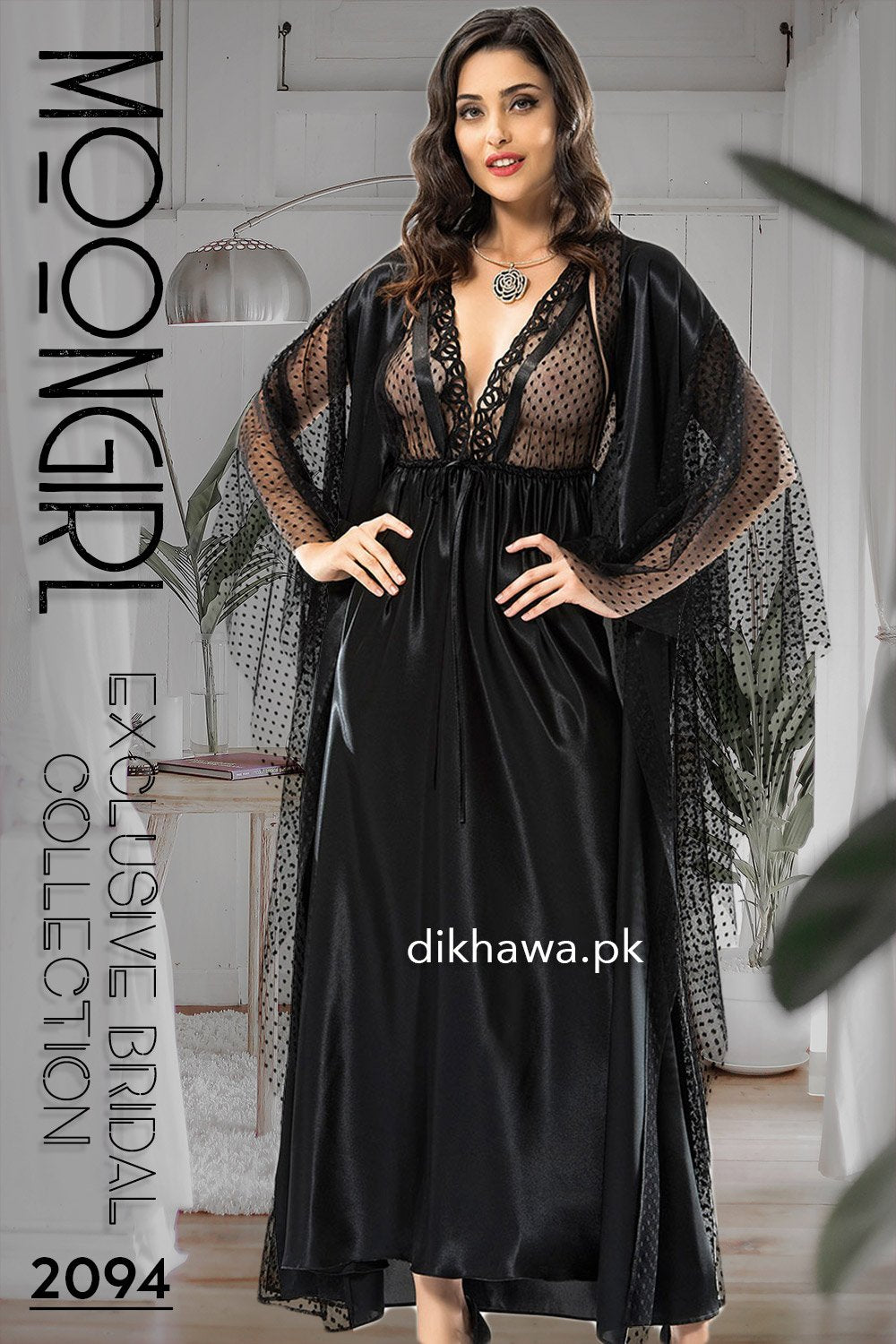 nighty dress Moongirl - Exclusive Bridal Wedding Nightwear 2Pc Long Nighty Set with Robe  2094 - Turkish Brand - Online Shopping in Pakistan - Online Shopping in  Pakistan