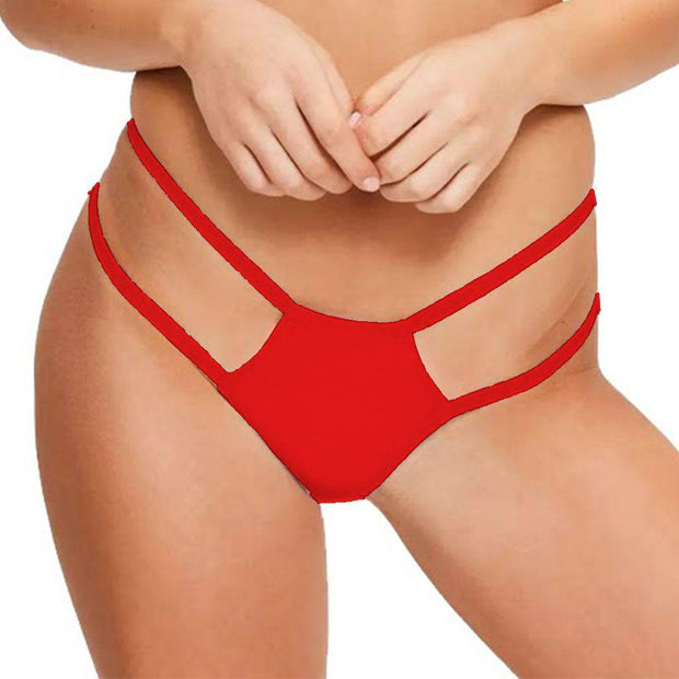 2Pcs Sisterhood Sexy Thong Panty  for Ladies - Black & Red - Thong - diKHAWA Online Shopping in Pakistan