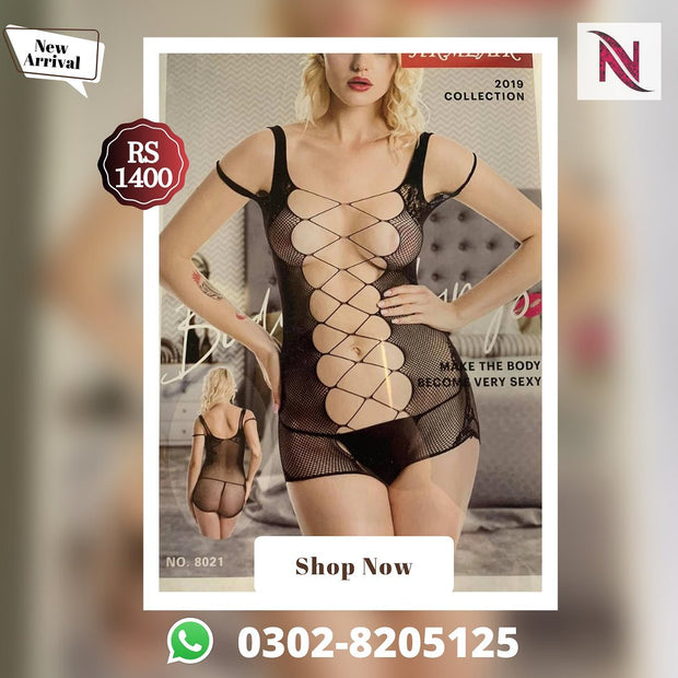 Hkmeair Khushi Print Sexy Net Bodystocking No 8021