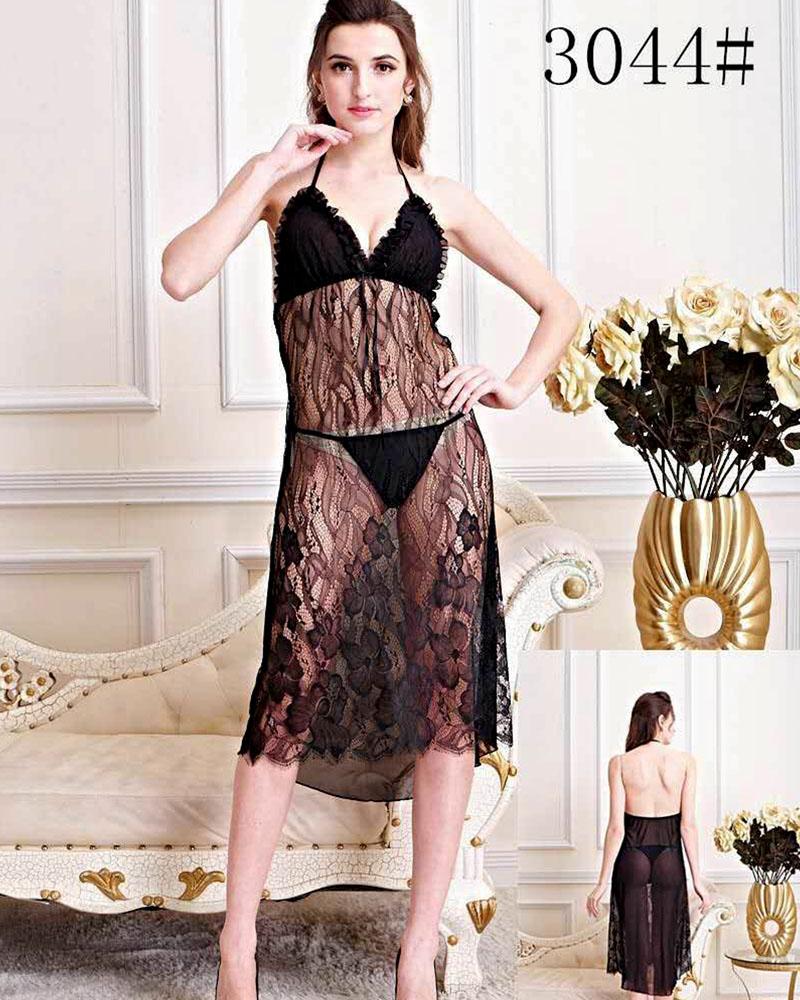 Bridal Sexy See Through Long Lace Nighty