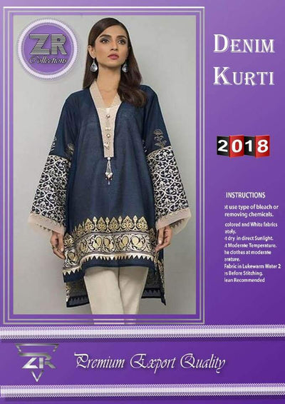 ZR Party Wear Kurti - Replica - Unstitched