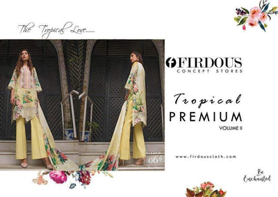 Firdous Lawn Dresses - Embroidered Lawn Dupatta - Replica - Unstitched